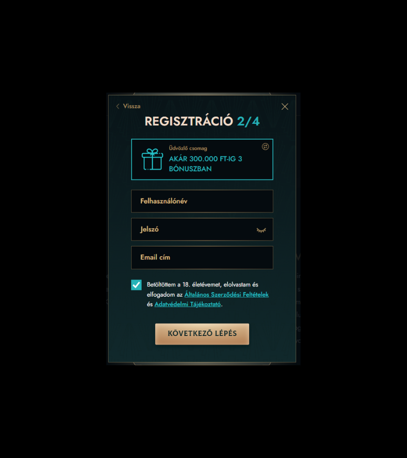 Felhasználónév és jelszó