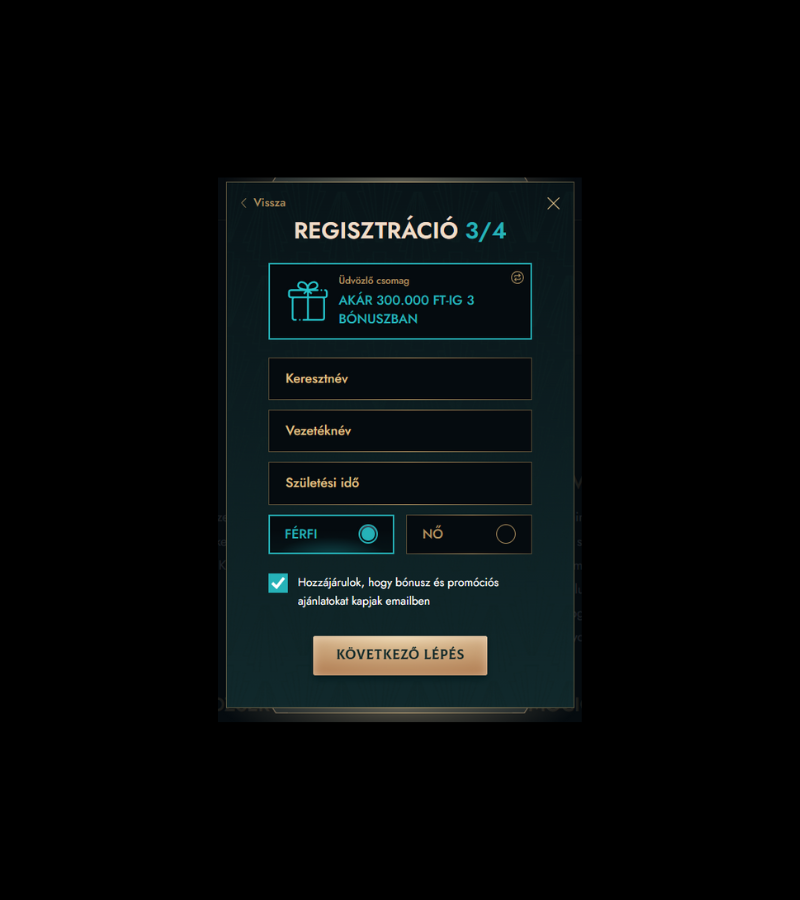 Teljes név és születés