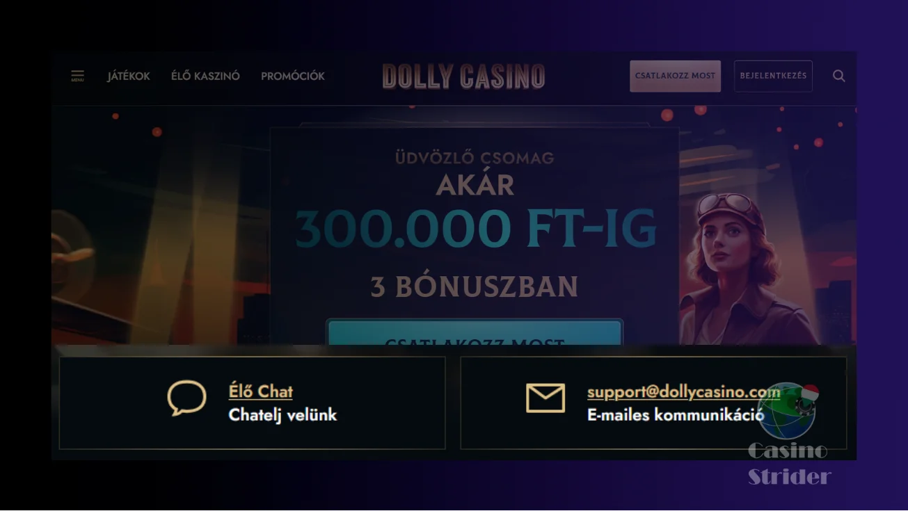 Dolly Casino ügyfélszolgálat elérhetőségei