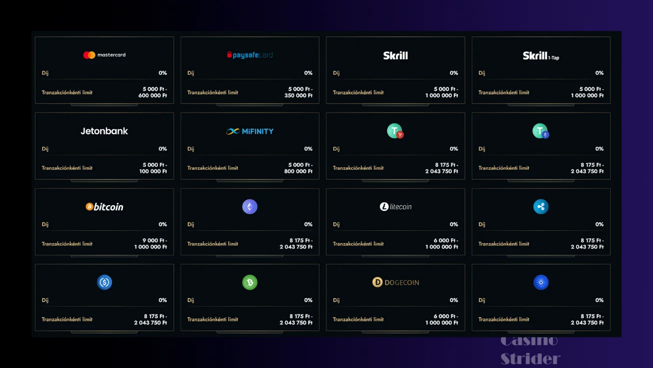 Elérhető pénznemek dolly casino