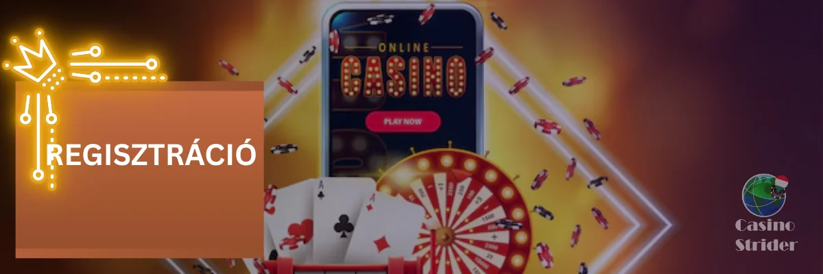 Hozz létre egy új fiókot a kiválasztott kaszinóban.