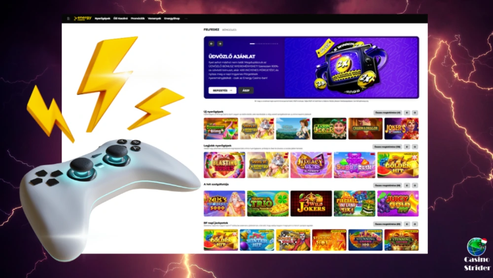 Elérhető játékok az Energy Casino-ban