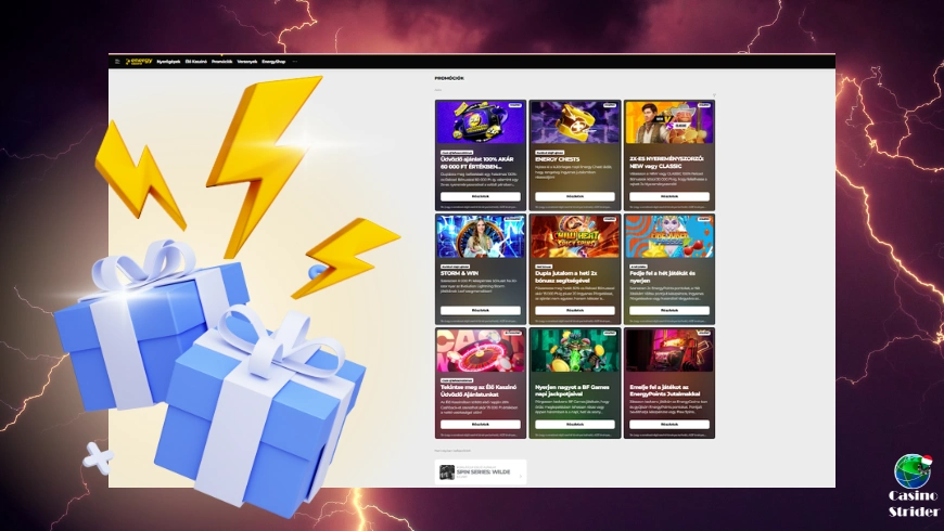 Energy Casino promóciók és bónuszok