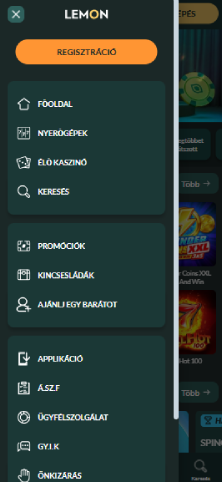 Kattints a Regisztráció gombra
