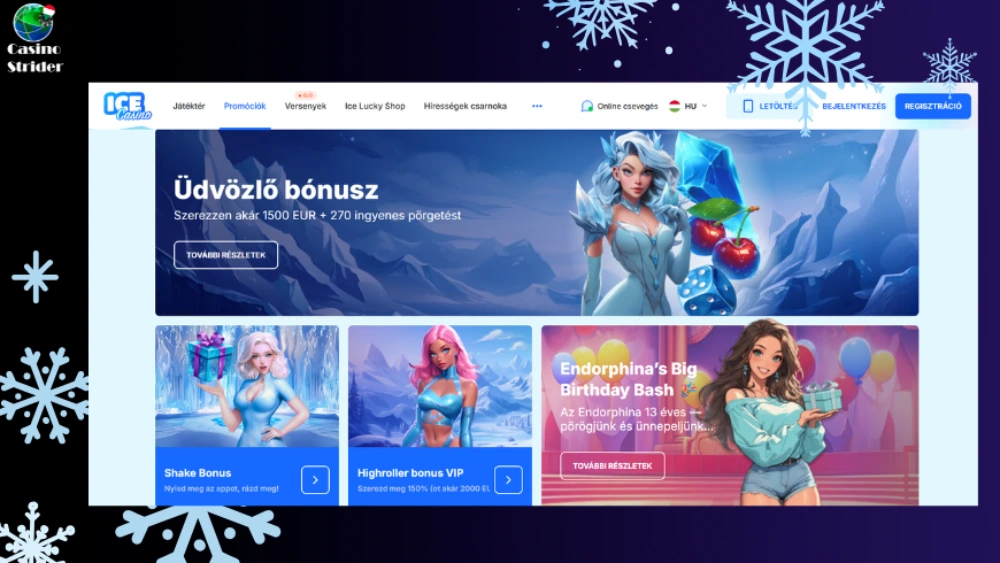 Milyen bónuszkódokat kínál az Ice Casino