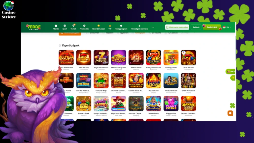 Nyerőgépek Verde Casino-ban