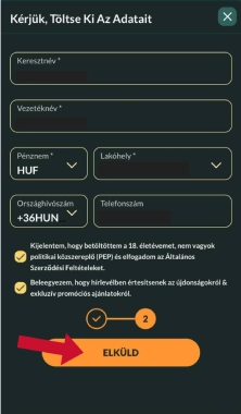 Regisztráció Befejezése