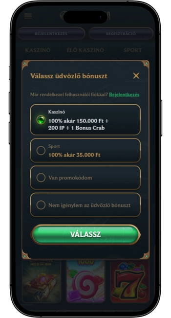 Regisztrálj és kapj 30 ingyenes pörgetést