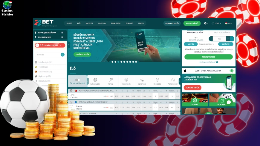 22bet 150 ingyenes pörgetés