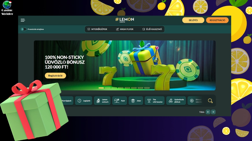 lemon casino bónuszok