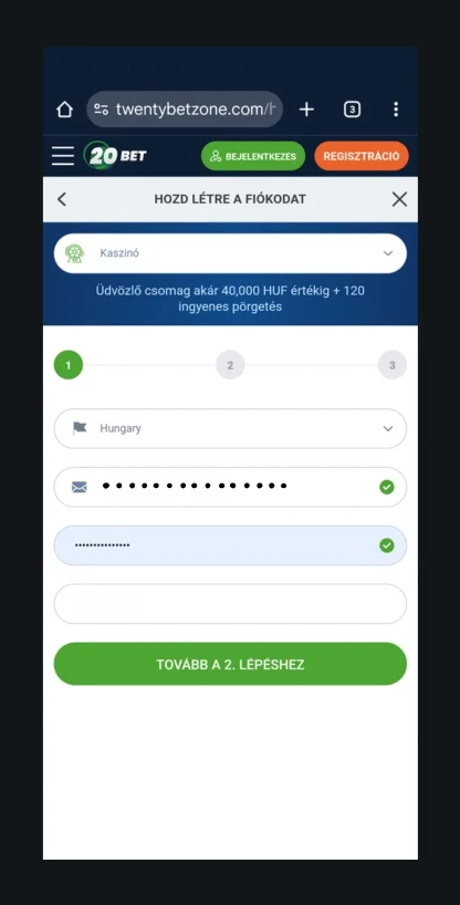 3 Töltsd ki az űrlapot