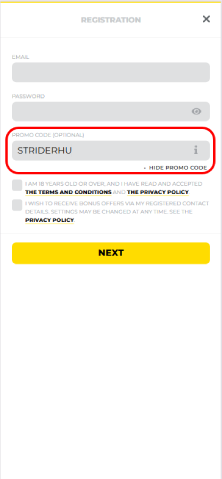 Add hozzá a akciós kódokat