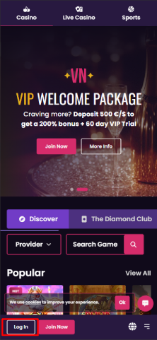 Nyisd meg a kaszinó