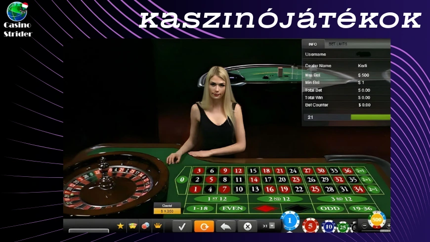 Élő osztós kaszinójátékok 6000Ft