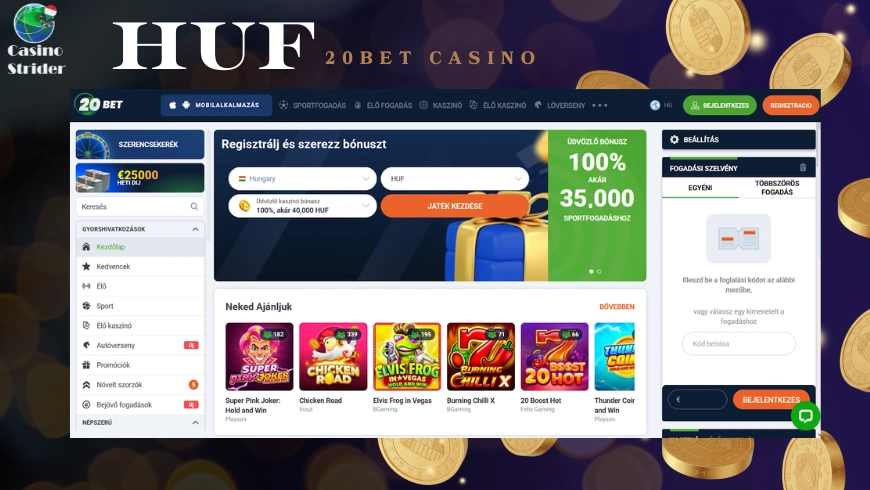 HUF 20bet Casino