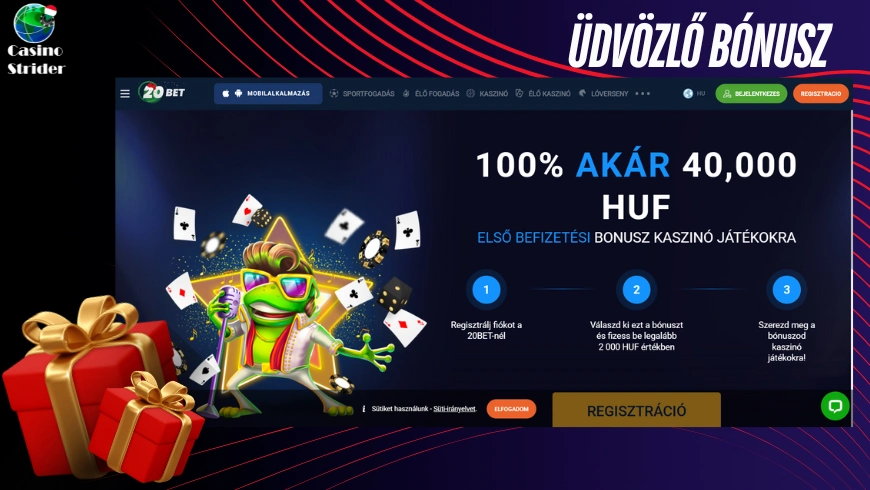 Üdvözlő bónusz 2000 HUF