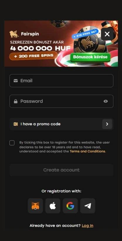 Fiók létrehozása nline kripto kaszinók Magyarország