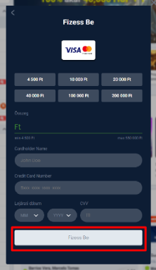 Befizetés megerősítése