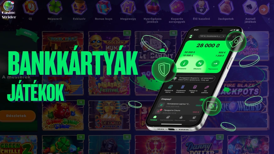 Elérhető kaszinójátékok bankkártyával