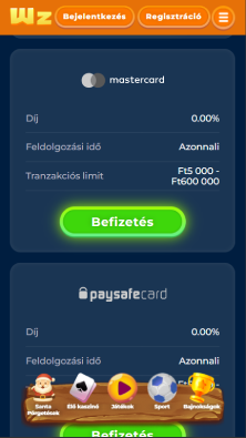 Első befizetés teljesítése