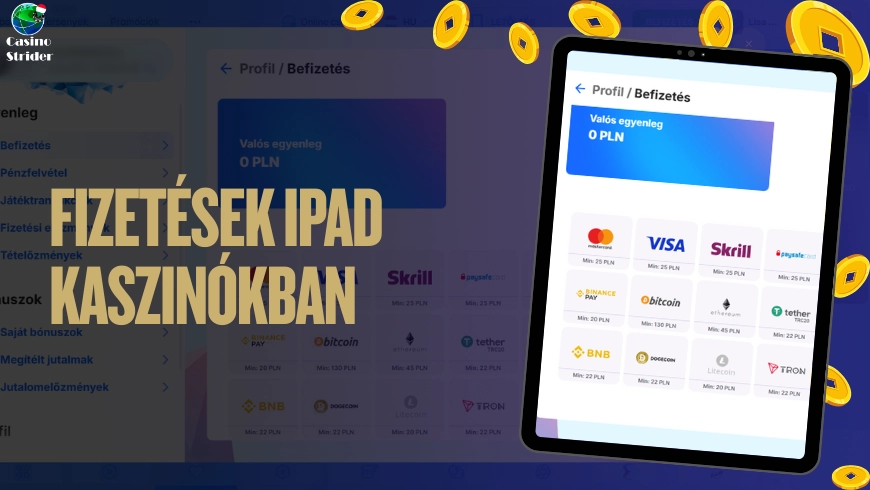 Fizetések iPad kaszinókban