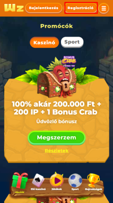 Nyisd meg a Wazamba weboldalt