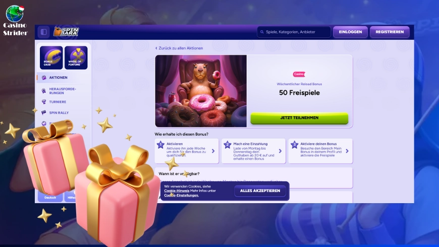 Spinbara Casino Ingyenes pörgetések