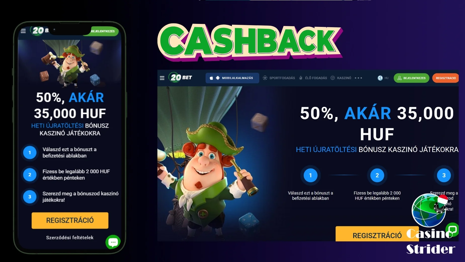 Cashback bónusz android online kaszinó magyar