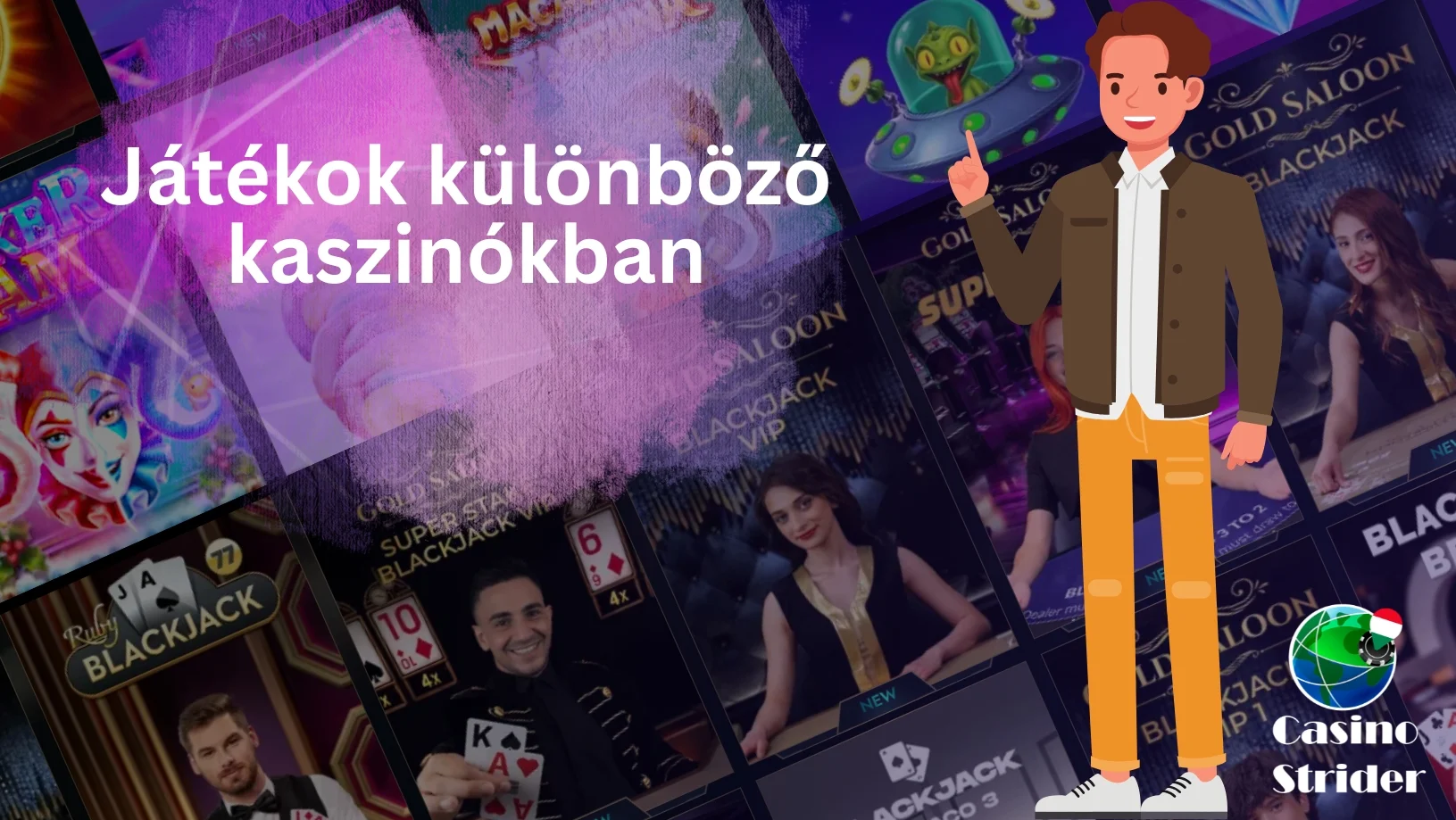 Játékok különböző típusú kaszinókban