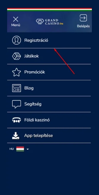 Nyisd meg a weboldalt, és kezdd el a regisztrációt